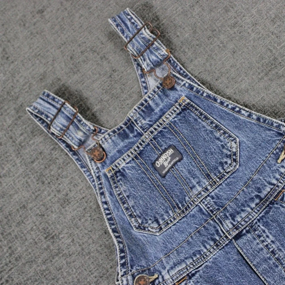 OshKosh Bgosh Kids Denim Overalls Medium Wash Vestbak Carpenter Bibs